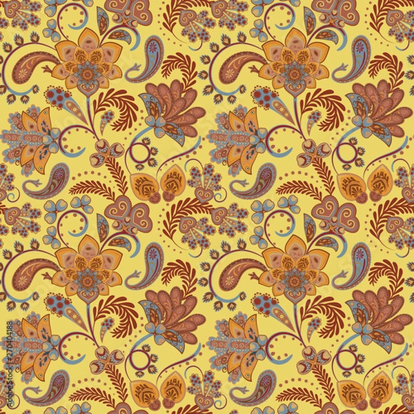 Obraz Seamless vector paisley pattern