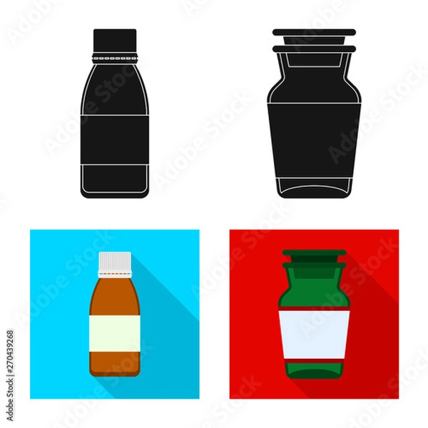 Obraz Vector design of retail and healthcare logo. Collection of retail and wellness stock vector illustration.