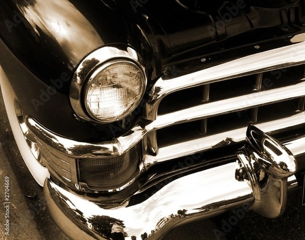 Fototapeta Classic American Car In Sepia