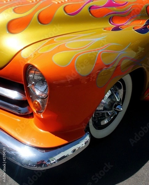 Fototapeta Custom Flamed Hotrod Car