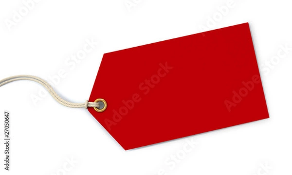 Obraz Czerwony znacznik na białym tle