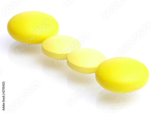 Fototapeta four pills in line