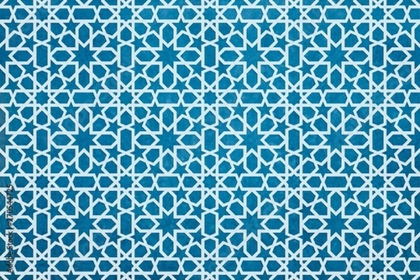 Obraz oriental pattern bnackgorund, geometric morocco design 