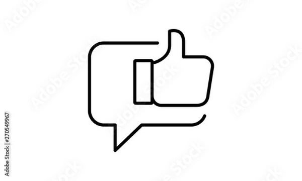 Obraz Chat and like icon vector illustration