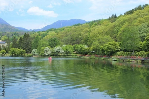 Obraz 蓼科湖 湖畔の公園