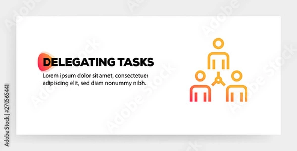 Fototapeta DELEGATING TASKS ICON CONCEPT