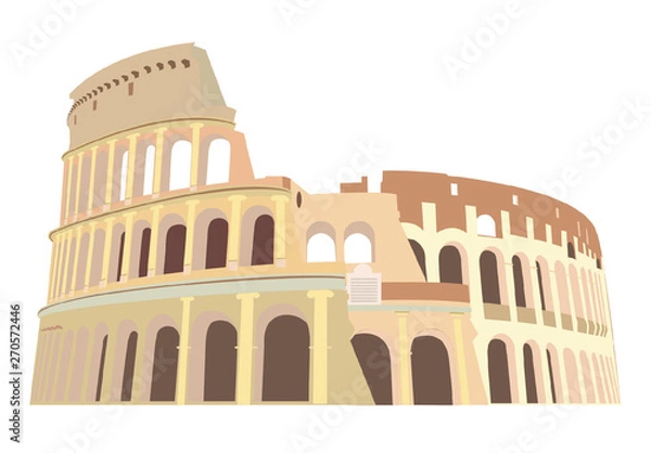 Obraz Colosseum in Italy icon.Attraction Of Rome.Vector image.