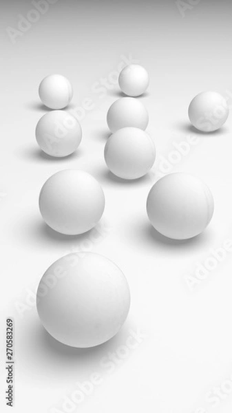 Obraz White abstract background. Lowpoly backdrop. Crumpled paper. 3D illustration