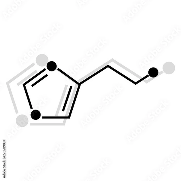 Fototapeta Histamine vector icon on white background