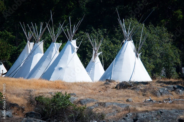 Obraz Native americans tipis