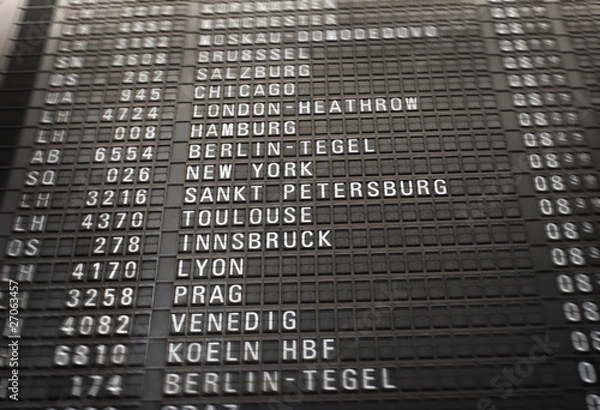 Obraz Abflugtafel am Flughafen