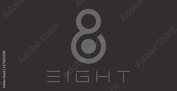 Fototapeta Number 8 logo. Vector logotype design.