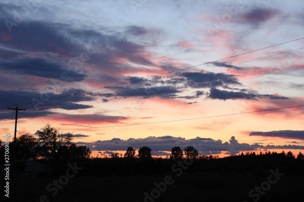 Obraz Burning sunset, clouds on fire