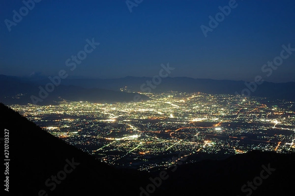 Obraz 甲府盆地の夜景