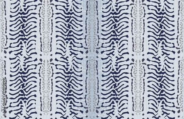 Fototapeta Mackerel skin pattern texture repeating seamless monochrome . Vector  Texture animal skin. Fashionable print. Fashion and stylish background