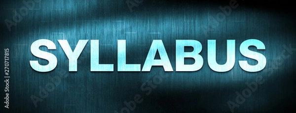 Fototapeta Syllabus abstract blue banner background