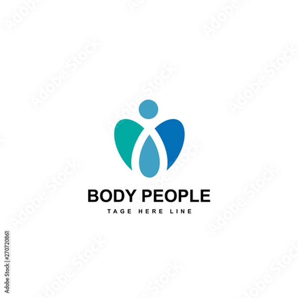 Obraz body people logo template