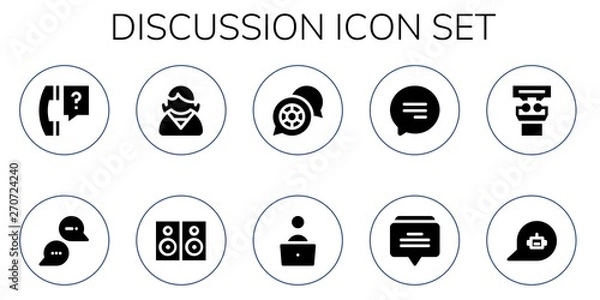 Fototapeta discussion icon set