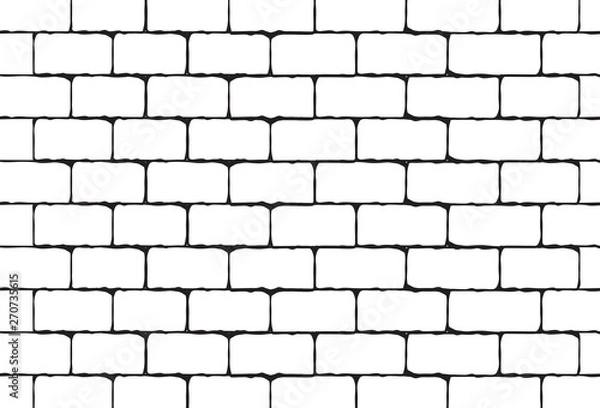 Fototapeta Brick wall background. Vector illustration