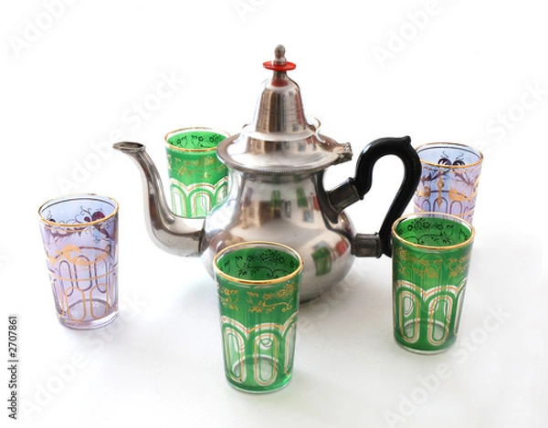 Obraz teapot and glasses