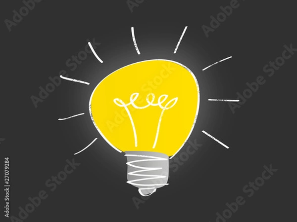 Obraz Light Bulb Drawing