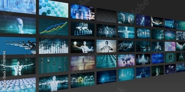Fototapeta Technology Network System