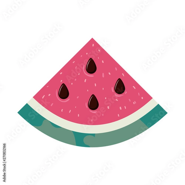 Obraz portion of watermelon and white background