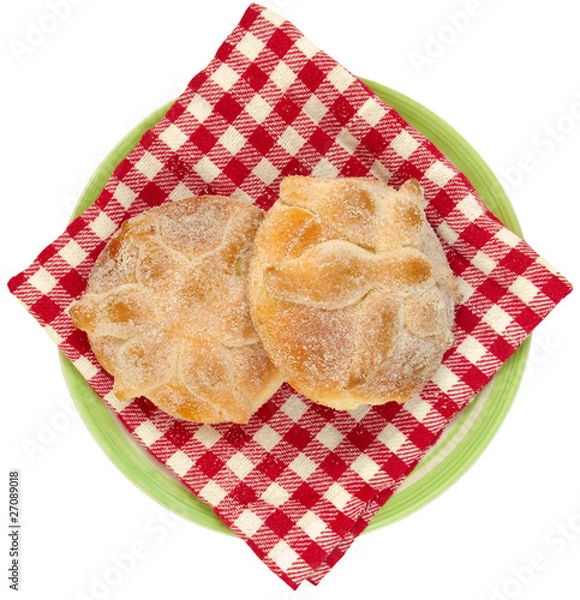 Obraz Mexican Traditional Dead Bread Top View