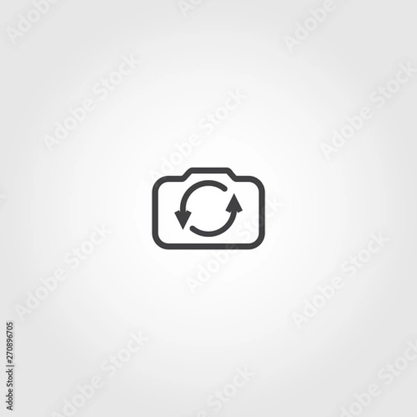 Obraz rotate camera icon. Switch from front to back camera vector icon