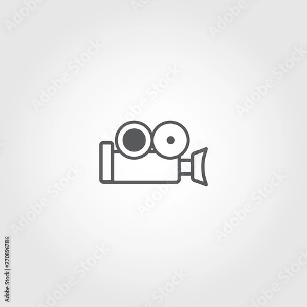 Obraz video camera vector icon on white background