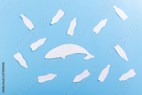 Fototapeta ocean plastic pollution issue.