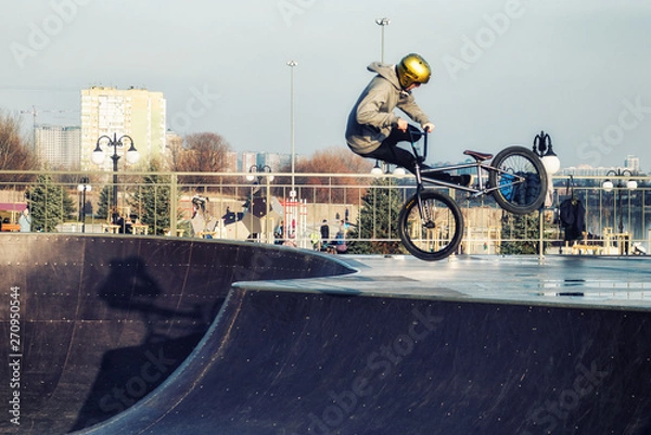 Obraz bikerider on ramp