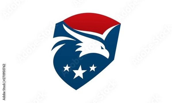 Fototapeta american flag logo