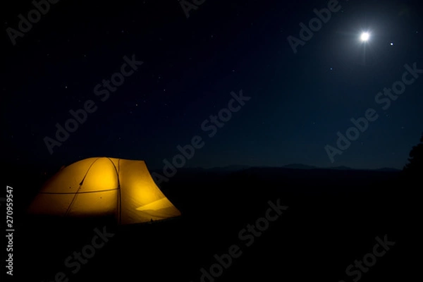 Obraz camping at night