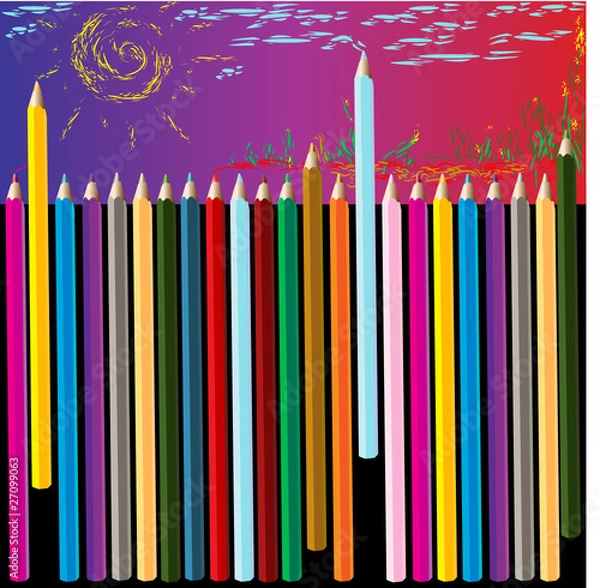 Obraz карандаши