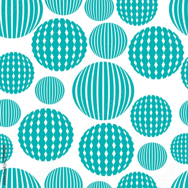 Fototapeta Abstract seamless pattern with textured circles. Vector illustration.