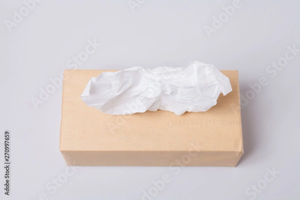 Obraz  Tissue box isolated on gray background
