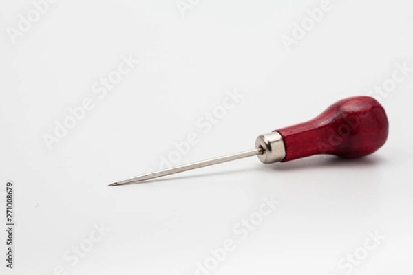 Obraz Red Awl isolated on white background