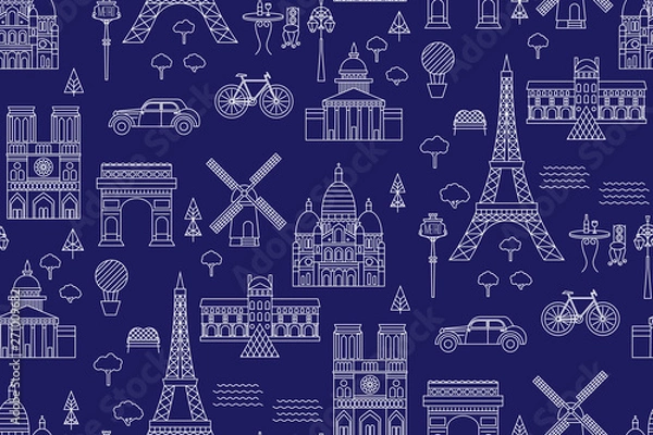 Obraz Paris pattern seamless geometric design