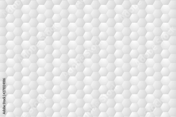 Obraz Abstract. Embossed Hexagon , honeycomb white Background. vector illustration eps10