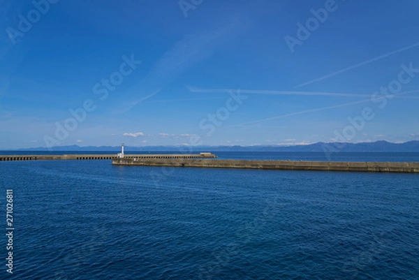 Fototapeta 新潟県　粟島漁港