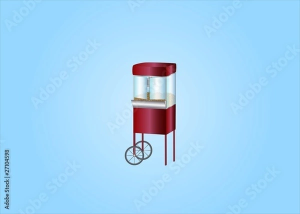 Obraz popcorn machine ( background on separate layer )