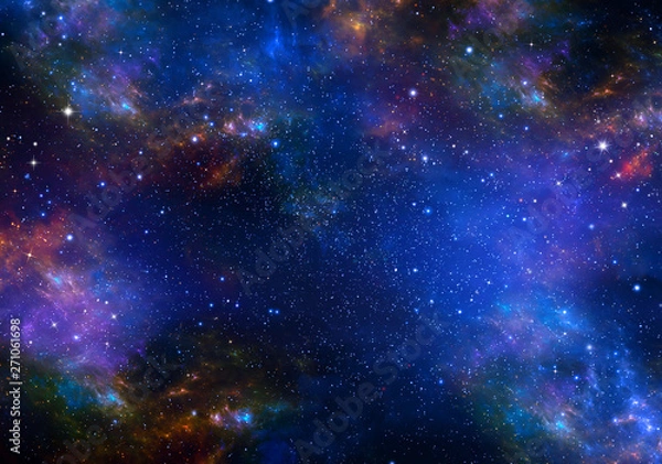 Fototapeta Night sky - Universe filled with stars, nebula and galaxy. Abstract background