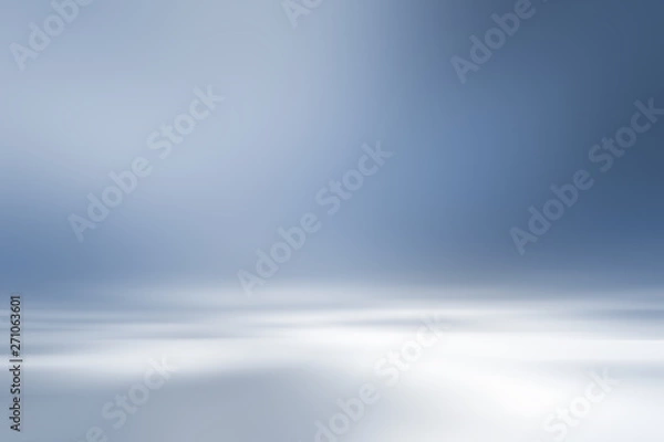 Fototapeta perspektywa piętro tło niebieskie studio pokojowe z jasnoniebieskim gradientowym tłem reflektora do wyświetlania produktu lub dzieła sztuki