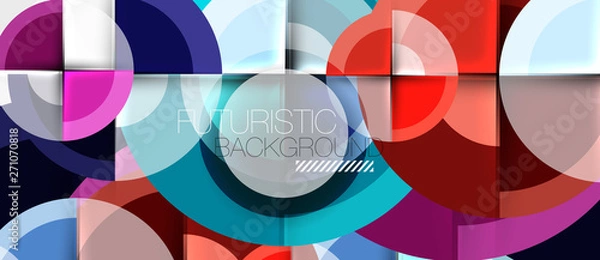 Fototapeta Geometric design abstract background - circles