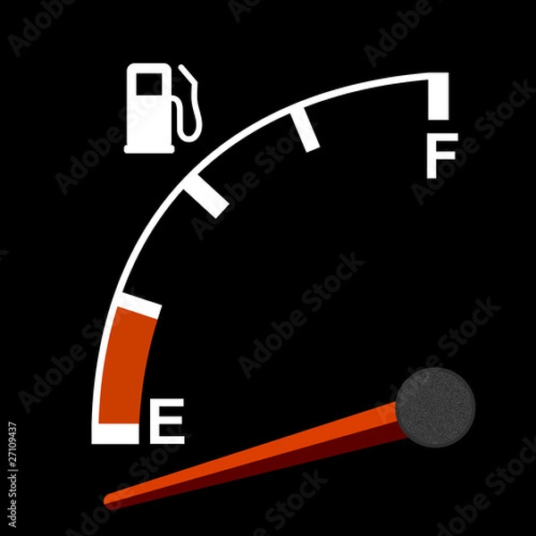 Fototapeta Dashboard gas gauge