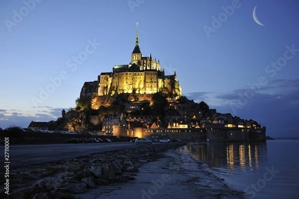 Obraz Lune sur le Mont Saint Michel