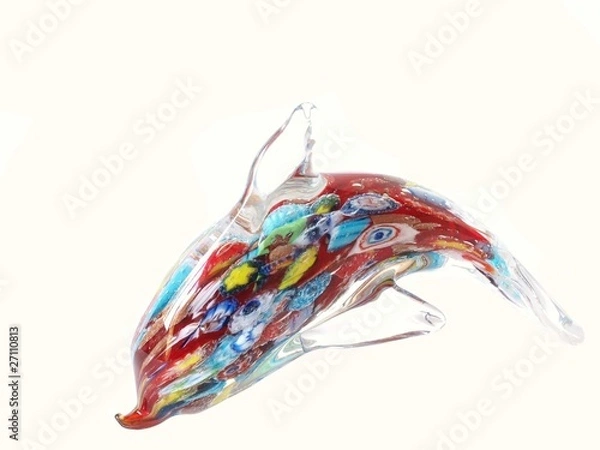 Obraz Colorful glass dolphin