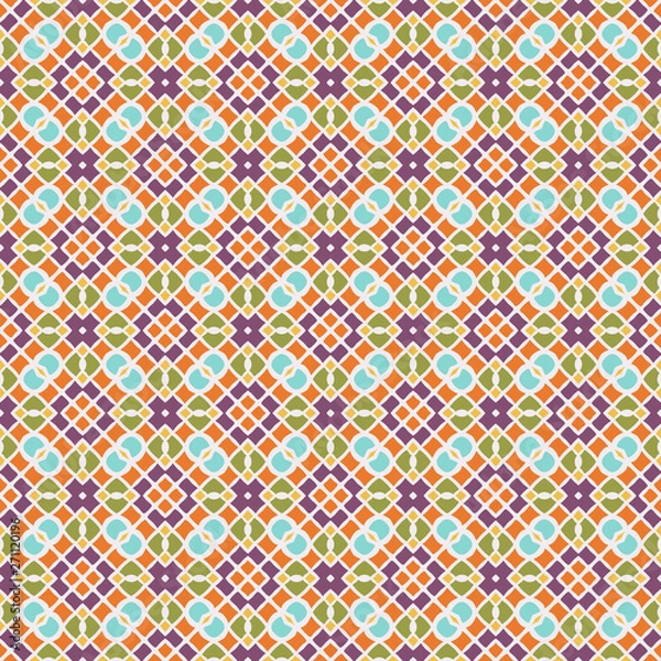 Fototapeta Endless colorful pattern for wallpapers, design and backgrounds, vector seamless pattern.