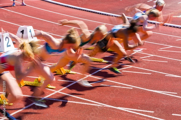 Fototapeta Zacznij w sprincie w lekkoatletyce